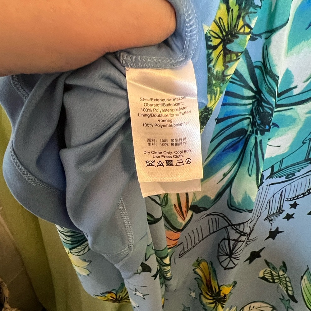 DKNY Blue Floral cottage core Maxi Dress - Picture 13 of 14
